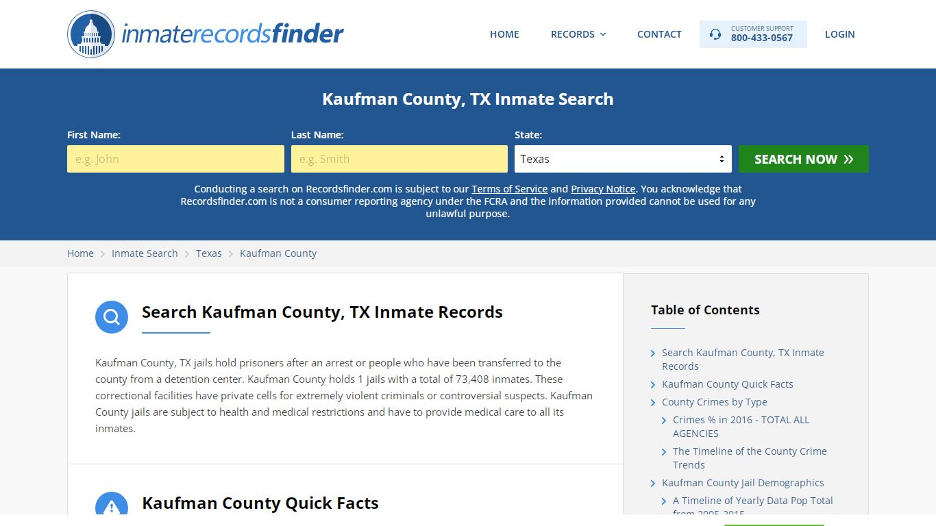 Kaufman County, TX Inmate Lookup & Jail Records Online